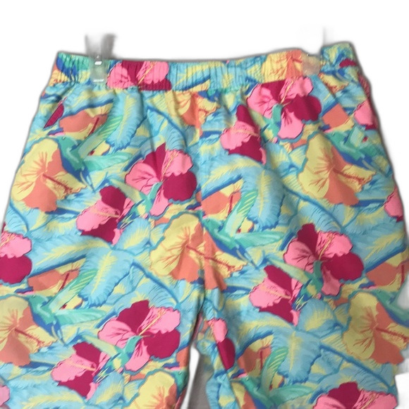 Vineyard Vines Chappy Trunks Mens medium Blue Multi Floral Board shorts swim - Picture 2 of 10